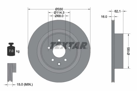 Диск тормозной INFINITI EX, TEXTAR (92319703) Диск тормозной INFINITI EX, TEXTAR (92319703)