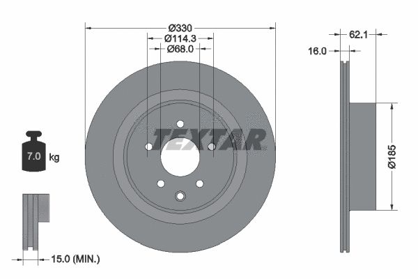 Диск тормозной INFINITI EX, TEXTAR (92319703) Диск тормозной INFINITI EX, TEXTAR (92319703)