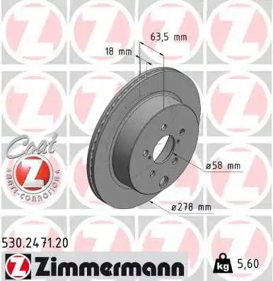 Диск тормозной SUBARU FORESTER, ZIMMERMANN (530247120) Диск тормозной SUBARU FORESTER, ZIMMERMANN (530247120)