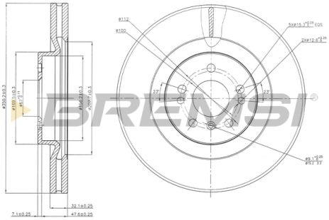 Диск тормозной MERCEDES-BENZ M-CLASS, BREMSI (CD7532V) Диск тормозной MERCEDES-BENZ M-CLASS, BREMSI (CD7532V)