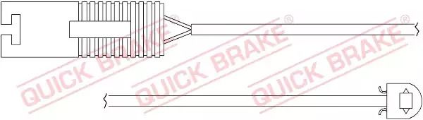 WS 0161 A QUICK BRAKE Датчик зносу гальмівних колодок (передніх) BMW 3 (E36) 94-03 (L=850mm) WS 0161 A QUICK BRAKE Датчик зносу гальмівних колодок (передніх) BMW 3 (E36) 94-03 (L=850mm)