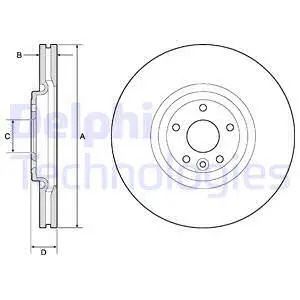 Диск тормозной JAGUAR XE, DELPHI (BG9167C) Диск тормозной JAGUAR XE, DELPHI (BG9167C)