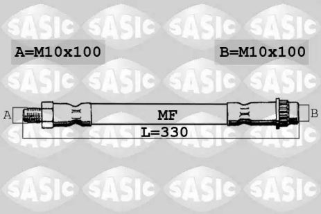 Шланг тормозной, Sasic (SBH4091) Шланг тормозной, Sasic (SBH4091)