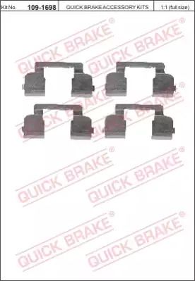 Планка суппорта (переднего) прижимная (к-кт) renault megane/dacia logan 96, RENAULT MEGANE, DACIA LOGAN, QUICK