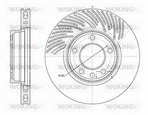 Диск гальмівний PORSCHE CAYENNE, VW TOUAREG, WOKING (D677310) Диск гальмівний PORSCHE CAYENNE, VW TOUAREG, WOKING (D677310)
