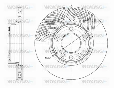 Диск тормозной PORSCHE CAYENNE, VW TOUAREG, WOKING (D677310) Диск тормозной PORSCHE CAYENNE, VW TOUAREG, WOKING (D677310)