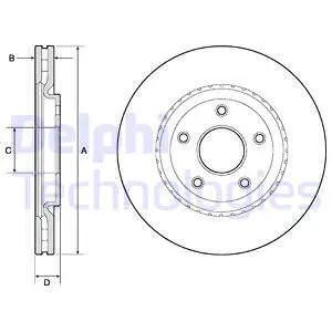 Диск тормозной DODGE JOURNEY, CHRYSLER GRAND, DELPHI (BG4759C) Диск тормозной DODGE JOURNEY, CHRYSLER GRAND, DELPHI (BG4759C)