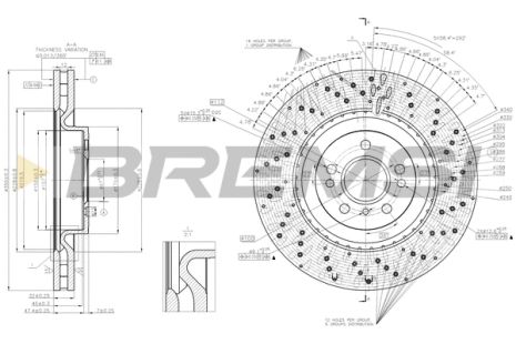 Диск гальмівний MERCEDES-BENZ GLE, BREMSI (CD8202V)