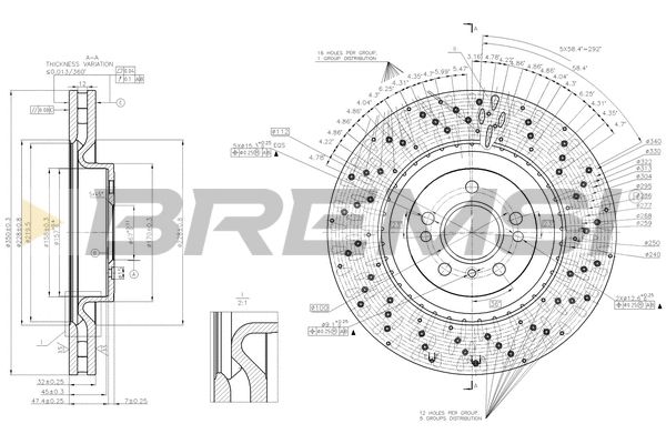 Диск тормозной MERCEDES-BENZ GLE, BREMSI (CD8202V) Диск тормозной MERCEDES-BENZ GLE, BREMSI (CD8202V)