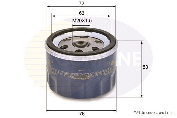 Масляный фильтр, LANCIA YPSILON, FIAT MULTIPLA, COMLINE (EOF176) Масляный фильтр, LANCIA YPSILON, FIAT MULTIPLA, COMLINE (EOF176)
