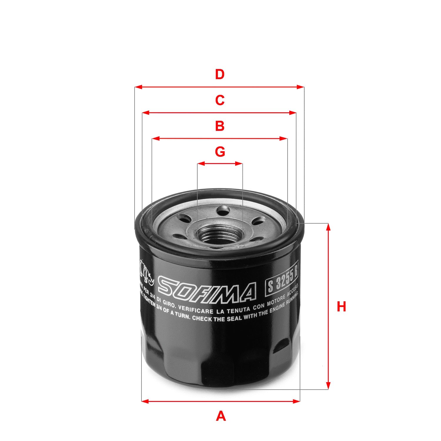 Масляный фильтр, NISSAN PIXO, VAUXHALL AGILA, SOFIMA (S3255R) Масляный фильтр, NISSAN PIXO, VAUXHALL AGILA, SOFIMA (S3255R)