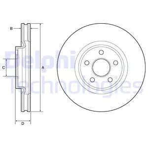 Диск тормозной FORD USA, DELPHI (BG9203C) Диск тормозной FORD USA, DELPHI (BG9203C)