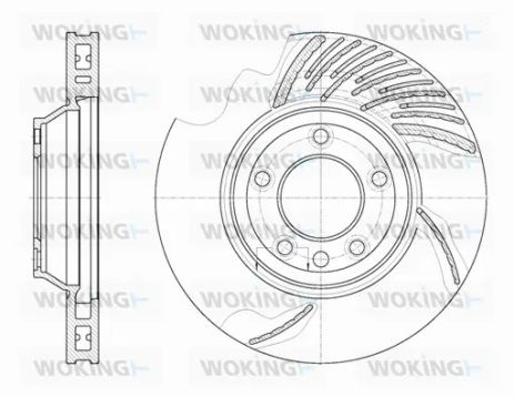 Диск тормозной VW TOUAREG, AUDI Q7, WOKING (D676911) Диск тормозной VW TOUAREG, AUDI Q7, WOKING (D676911)