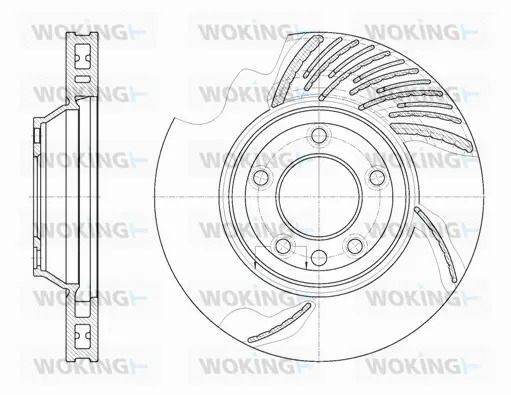 Диск гальмівний VW TOUAREG, AUDI Q7, WOKING (D676911) Диск гальмівний VW TOUAREG, AUDI Q7, WOKING (D676911)