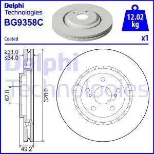 Диск тормозной TOYOTA RAV, LEXUS RX, DELPHI (BG9358C)