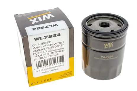 Масляный фильтр, PLYMOUTH SUNDANCE, DODGE CARAVAN, WIX FILTERS (WL7324)