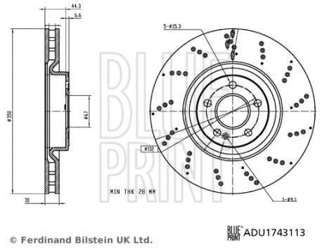 Диск гальмівний MERCEDES-BENZ A-CLASS, BLUE PRINT (ADU1743113) Диск гальмівний MERCEDES-BENZ A-CLASS, BLUE PRINT (ADU1743113)