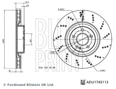 Диск гальмівний MERCEDES-BENZ A-CLASS, BLUE PRINT (ADU1743113) Диск гальмівний MERCEDES-BENZ A-CLASS, BLUE PRINT (ADU1743113)