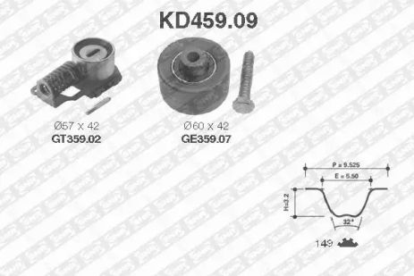 Комплект ремней ГРМ KD45909 LANCIA FIAT