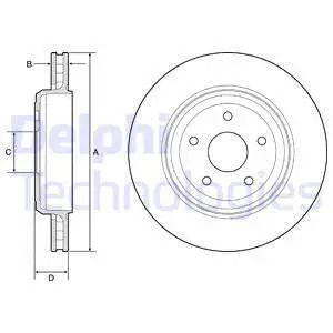 Диск тормозной JEEP GRAND CHEROKEE, DELPHI (BG9214C) Диск тормозной JEEP GRAND CHEROKEE, DELPHI (BG9214C)