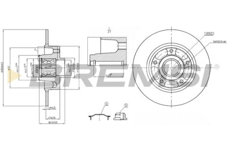 Диск тормозной RENAULT MEGANE, BREMSI (CD7732S) Диск тормозной RENAULT MEGANE, BREMSI (CD7732S)