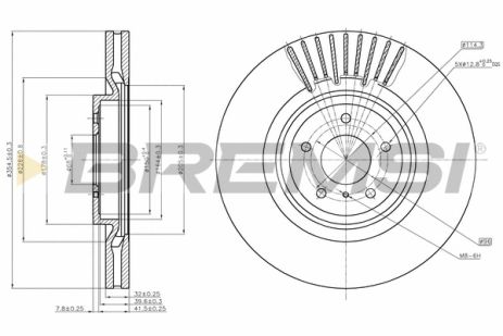 Диск тормозной INFINITI Q60, NISSAN 370Z, BREMSI (CD8430V)
