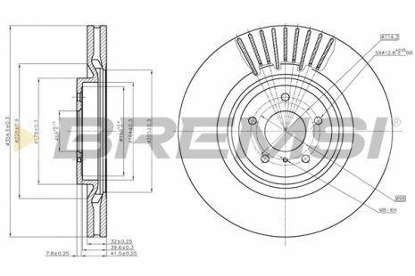 Диск тормозной INFINITI Q60, NISSAN 370Z, BREMSI (CD8430V) Диск тормозной INFINITI Q60, NISSAN 370Z, BREMSI (CD8430V)