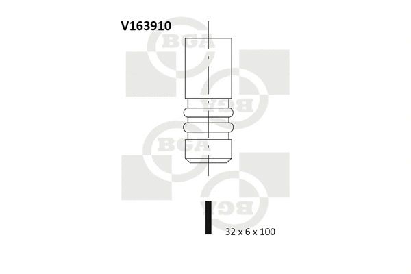 Впускной клапан, BMW 1, BGA (V163910) Впускной клапан, BMW 1, BGA (V163910)