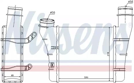 Интеркулер AUDI A 4/S4 (B6, B7) (00-) (пр-во Nissens)