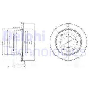 Диск тормозной KIA SORENTO, DELPHI (BG3859) Диск тормозной KIA SORENTO, DELPHI (BG3859)