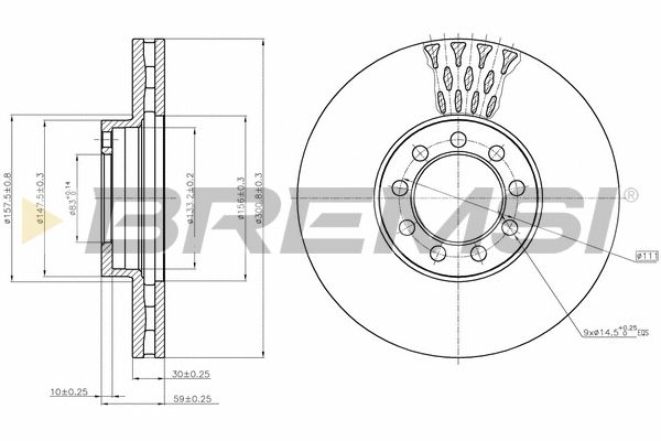 Диск гальмівний IVECO DAILY, BREMSI (CD5329V) Диск гальмівний IVECO DAILY, BREMSI (CD5329V)