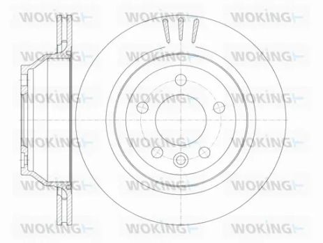 Диск тормозной VW TRANSPORTER, WOKING (D6116010)