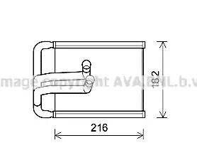 Теплообменник, отопление салона, HYUNDAI TUCSON, AVA COOLING (HYA6254)