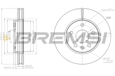 Диск гальмівний CHEVROLET MALIBU, OPEL INSIGNIA, BREMSI (CD7721V) Диск гальмівний CHEVROLET MALIBU, OPEL INSIGNIA, BREMSI (CD7721V)