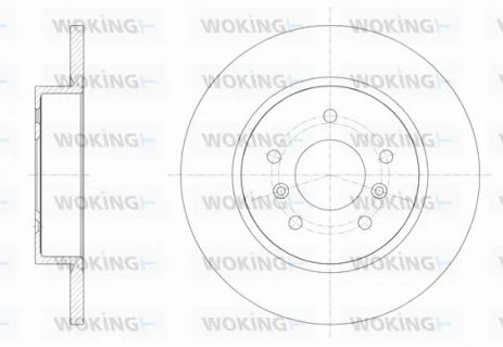 Диск тормозной RENAULT KADJAR, NISSAN QASHQAI, WOKING (D6158200) Диск тормозной RENAULT KADJAR, NISSAN QASHQAI, WOKING (D6158200)