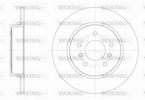 Диск тормозной RENAULT KADJAR, NISSAN QASHQAI, WOKING (D6158200)