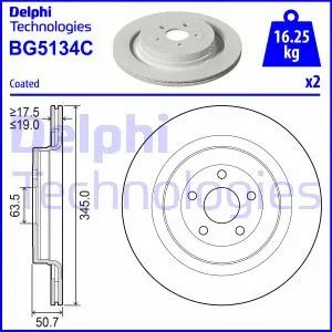 Диск тормозной FORD USA, DELPHI (BG5134C) Диск тормозной FORD USA, DELPHI (BG5134C)