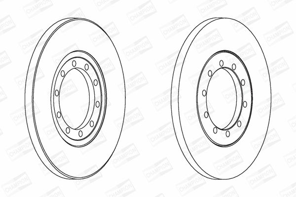 Диск тормозной FORD TRANSIT, CHAMPION (562537CH) Диск тормозной FORD TRANSIT, CHAMPION (562537CH)