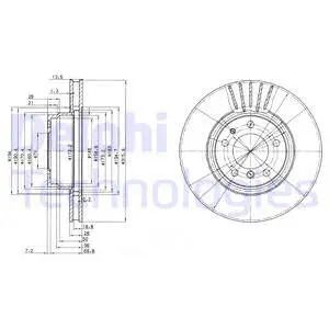 Диск тормозной BMW 7, DELPHI (BG3039) Диск тормозной BMW 7, DELPHI (BG3039)