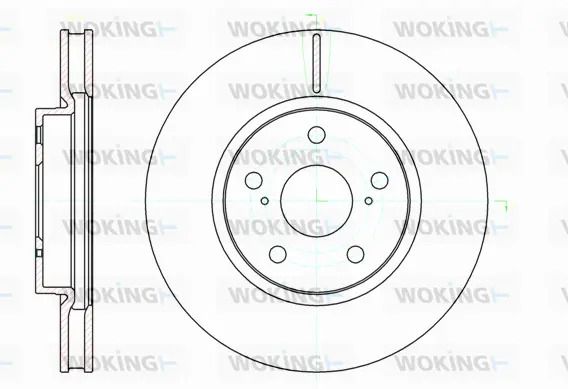 Диск тормозной TOYOTA CROWN, LEXUS IS, WOKING (D6107610) Диск тормозной TOYOTA CROWN, LEXUS IS, WOKING (D6107610)