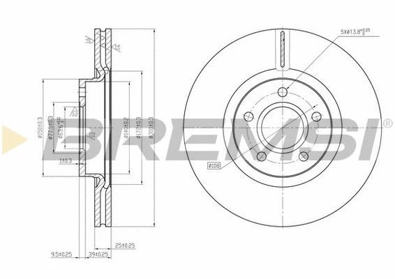 Диск тормозной LAND ROVER, VOLVO V50, BREMSI (CD7225V) Диск тормозной LAND ROVER, VOLVO V50, BREMSI (CD7225V)