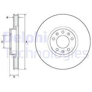 Диск гальмівний TOYOTA PROACE, DS DS, DELPHI (BG4696C) Диск гальмівний TOYOTA PROACE, DS DS, DELPHI (BG4696C)