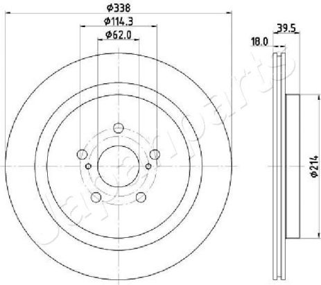 Диск тормозной LEXUS RX, JAPAN PARTS (DP267C)
