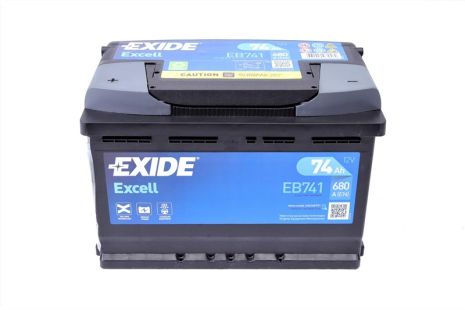 Стартерная аккумуляторная батарея, RENAULT MEGANE, VW ROUTAN, EXIDE (EB741)