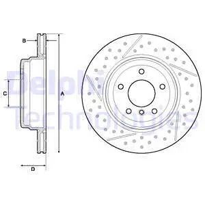Диск тормозной BMW 1, DELPHI (BG4714C) Диск тормозной BMW 1, DELPHI (BG4714C)