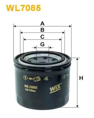 Фильтр масляный двигателя MATIZ WL7085/OP539 (пр-во WIX-Filtron)