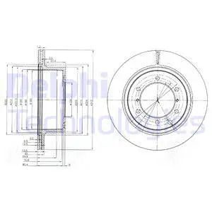 Диск тормозной HYUNDAI TERRACAN, DELPHI (BG4014) Диск тормозной HYUNDAI TERRACAN, DELPHI (BG4014)