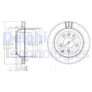 Диск тормозной AUDI Q7, VW TOUAREG, DELPHI (BG3775C) Диск тормозной AUDI Q7, VW TOUAREG, DELPHI (BG3775C)
