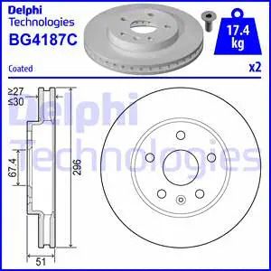Диск тормозной OPEL INSIGNIA, VAUXHALL INSIGNIA, DELPHI (BG4187C) Диск тормозной OPEL INSIGNIA, VAUXHALL INSIGNIA, DELPHI (BG4187C)