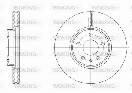 Диск гальмівний FORD MONDEO, WOKING (D6160510) Диск гальмівний FORD MONDEO, WOKING (D6160510)